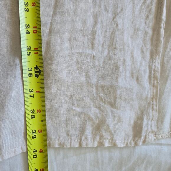 Womens Cotton Linen Kaftan Dress Coverup with Button Natural Size M/L Lagenlook - Picture 9 of 9